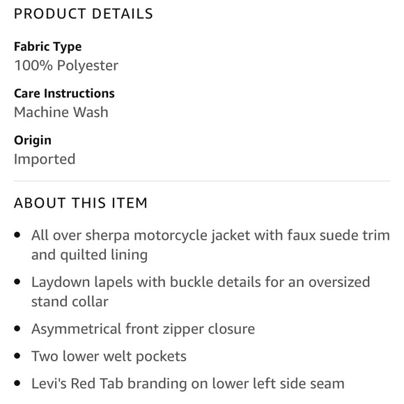 NWT Levi’s Megan Leopard Sherpa Moto Jacket XS SFH - Picture 13 of 13